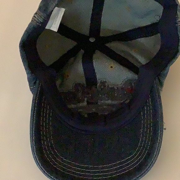 Punta Cana Denim Blue Distressed Women’s Cap. Preloved - Picture 5 of 6